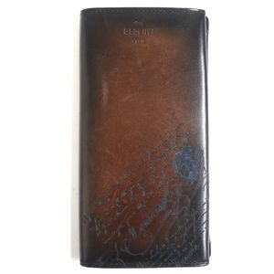 Berluti Berluti Santal Scritto Leather Long Wallet Leather Long Wallet